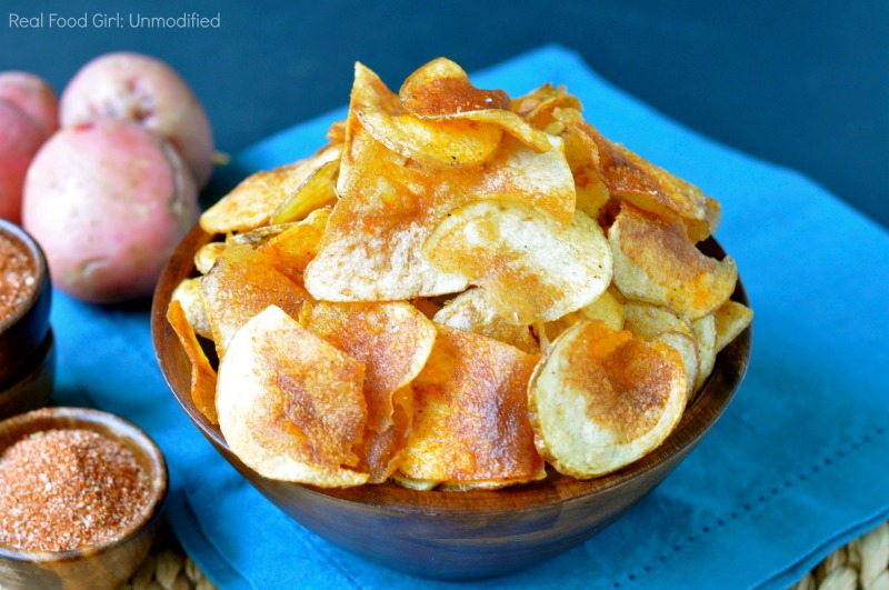homemade seasoned potato chips